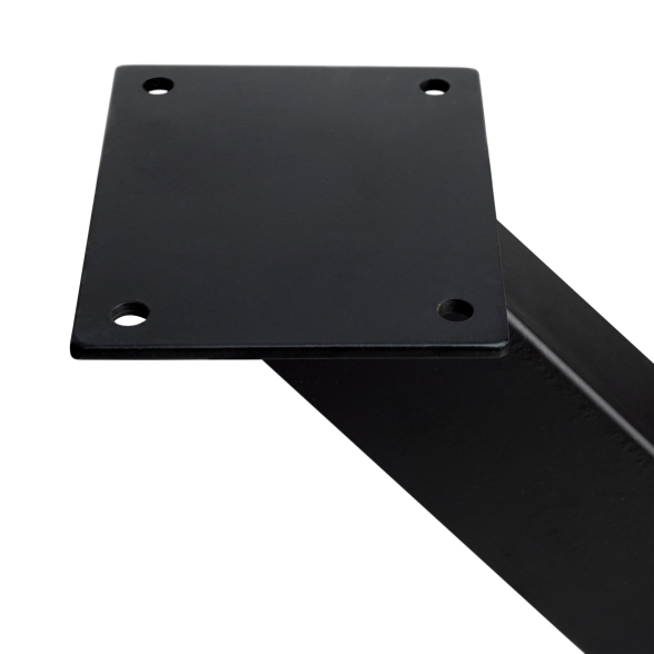Gambe da tavolo Cross 69,5 cm ad incrocio in acciaio verniciato nero