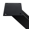 Gambe da tavolo Cross 69,5 cm ad incrocio in acciaio verniciato nero
