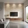 Rivestimento Effetto Muretto Mattoncini 16x40 In Gres Porcellanato Bristol Crema