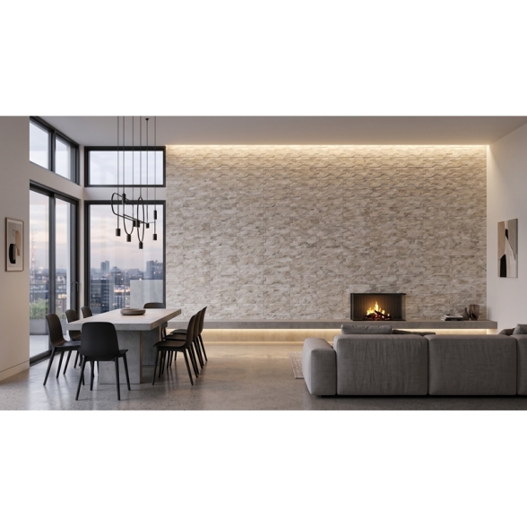 Rivestimento Effetto Muretto Pietra 16x40 In Gres Porcellanato Rockface