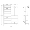 Mobile Ingresso Multiripiano Con Scarpiera E Appendiabiti Whisper Noce E Beige