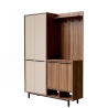Mobile Ingresso Multiripiano Con Scarpiera E Appendiabiti Whisper Noce E Beige