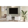 Mobile TV 160x40x60h Con Piedini 2 Ante E Vano Decoder Alessa Bianco Opaco