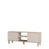 Mobile TV 160x40x60h Con Piedini 2 Ante E Vano Decoder Alessa Rovere E Beige