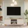 Mobile TV 160x40x60h Con Piedini 2 Ante E Vano Decoder Alessa Rovere E Beige