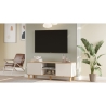 Mobile TV 160x40x60h Con Piedini 2 Ante E Vano Decoder Alessa Rovere E Beige
