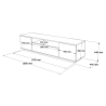 Mobile TV Da Terra 180x45x45 Beige E Rovere Effetto Legno Frame