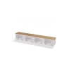 Mobile TV Sospeso 200 Cm A 4 Ante Nicole Effetto Legno Rovere E Bianco