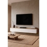 Mobile TV Sospeso 200 Cm A 4 Ante Nicole Effetto Legno Rovere E Bianco