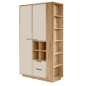 Armadio Da Ingresso Multifunzione Con Ripiani E Barra Appendiabiti Fortis Rovere E Beige