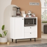 Mobile Cucina Con Vano Microonde 1 Anta 2 Cassetti Claudia Bianco