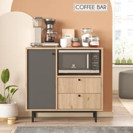 Mobile Cucina Con Vano Microonde 1 Anta 2 Cassetti Claudia Rovere E Antracite