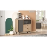 Mobile Cucina Con Vano Microonde 1 Anta 2 Cassetti Claudia Rovere E Antracite