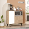Mobile Cucina Con Vano Microonde 1 Anta 2 Cassetti Claudia Rovere E Bianco