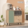 Mobile Cucina Con Vano Microonde 1 Anta 2 Cassetti Claudia Rovere E Verde Salvia