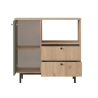Mobile Cucina Con Vano Microonde 1 Anta 2 Cassetti Claudia Rovere E Verde Salvia