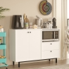 Mobile Cucina Con Vano Microonde 2 Ante 2 Cassetti Claudia Bianco
