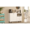 Mobile Cucina Con Vano Microonde 2 Ante 2 Cassetti Claudia Bianco