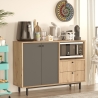 Mobile Cucina Con Vano Microonde 2 Ante 2 Cassetti Claudia Rovere E Antracite