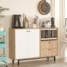 Mobile Cucina Con Vano Microonde 2 Ante 2 Cassetti Claudia Rovere E Bianco