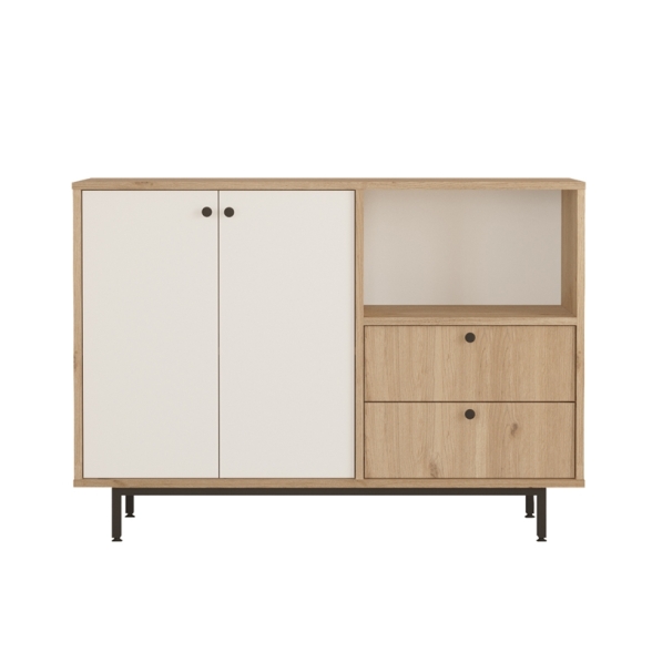 Mobile Cucina Con Vano Microonde 2 Ante 2 Cassetti Claudia Rovere E Bianco