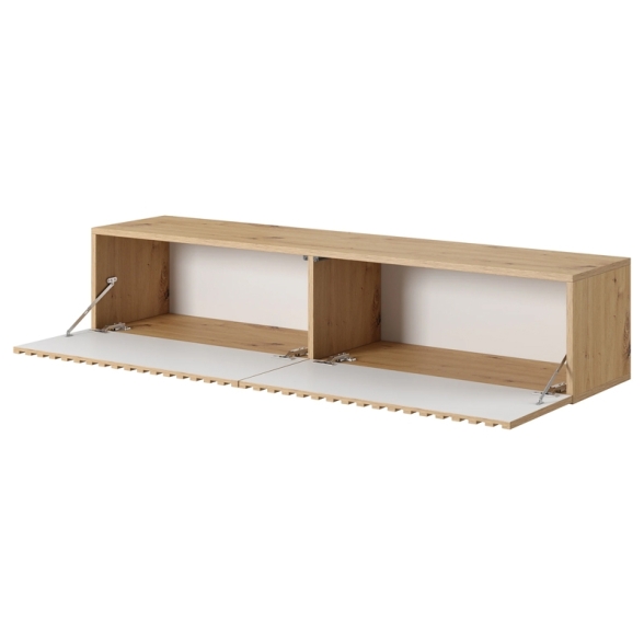 Mobile TV Sospeso Listellato 140 Cm 2 Ante Rovere Astra