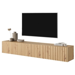 Mobile TV Sospeso Listellato 175 Cm 2 Ante Rovere Astra