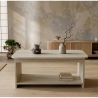 Tavolino Da Salotto 100x50x42h Con Ripiano Chebo Effetto Travertino