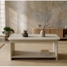 Tavolino Da Salotto 100x50x42h Con Ripiano Chebo Effetto Travertino
