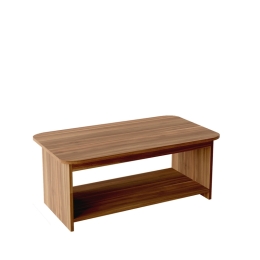 Tavolino Da Salotto 100x50x42h Con Ripiano Chebo Noce Scuro