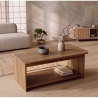 Tavolino Da Salotto 100x50x42h Con Ripiano Chebo Noce Scuro