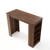 Tavolo Da Cucina Alto Con Ripiani Laterali 120x52x102H Clark Noce Scuro