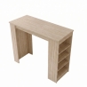 Tavolo Da Cucina Alto Con Ripiani Laterali 120x52x102H Clark Travertino