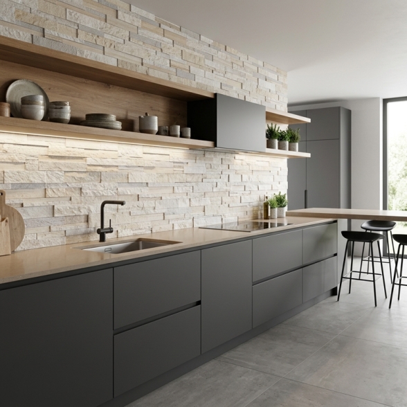 Rivestimento Effetto Muretto 3D In Gres Porcellanato Fusion Mild