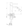 Miscelatore Per Bidet In Ottone Grigio Satinato Smooth Rubicer