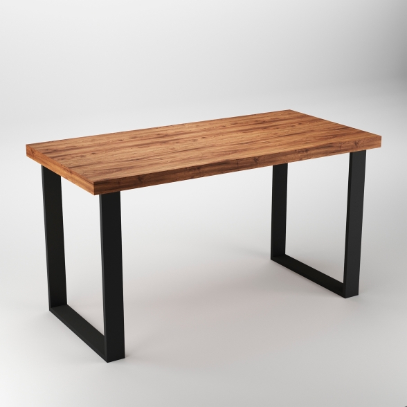 Gambe da tavolo Square rettangolari 72x60 cm in acciaio verniciato nero