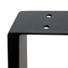 Gambe da tavolo Square rettangolari 72x60 cm in acciaio verniciato nero