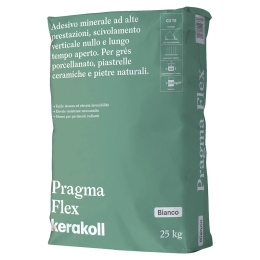 Kerakoll Pragma Flex Colla Per Piastrelle Adesivo Minerale - Sacco 25 kg Bianco