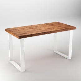 Gambe da tavolo Square rettangolari 72x60 cm in acciaio verniciato bianco