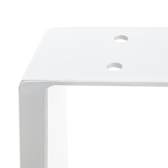Gambe da tavolo Square rettangolari 72x60 cm in acciaio verniciato bianco