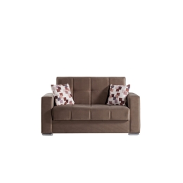 Divano Alba 2 posti con cassettone Cappuccino | 158 x 85 x 92 cm