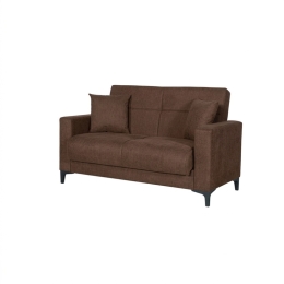 Divano Bravo 2 posti con cassettone Marrone | 152 x 87 x 90 cm