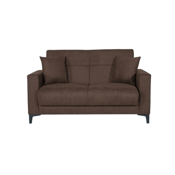 Divano Bravo 2 posti con cassettone Marrone | 152 x 87 x 90 cm