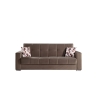 Divano letto Alba 3 posti Cappuccino | 226 x 85 x 92 cm