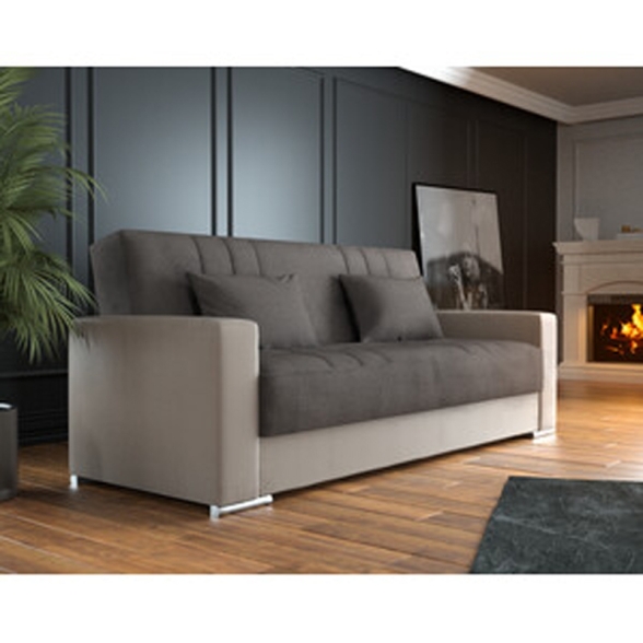 Divano prontoletto Padova 3 posti Cappuccino e marrone | 225 x 85 x 85
