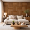 Pannelli Acustici MDF e Feltro PET Teak 12 pz | Divina Home