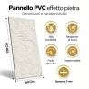 Pannelli PVC Effetto Pietra Bianco Leccese 6 pz | Divina Home