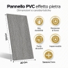 Pannelli PVC Effetto Pietra Cemento 6 pz 4,3 m² | Divina Home