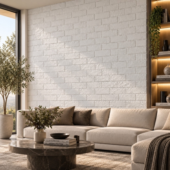 Pannelli 3D Effetto Mattoni Bianchi 12 pz 8,6 m² | Divina Home