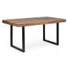 Tavolo In Legno Massello Rustico 100x200 Gambe In Acciaio Egon Bizzotto